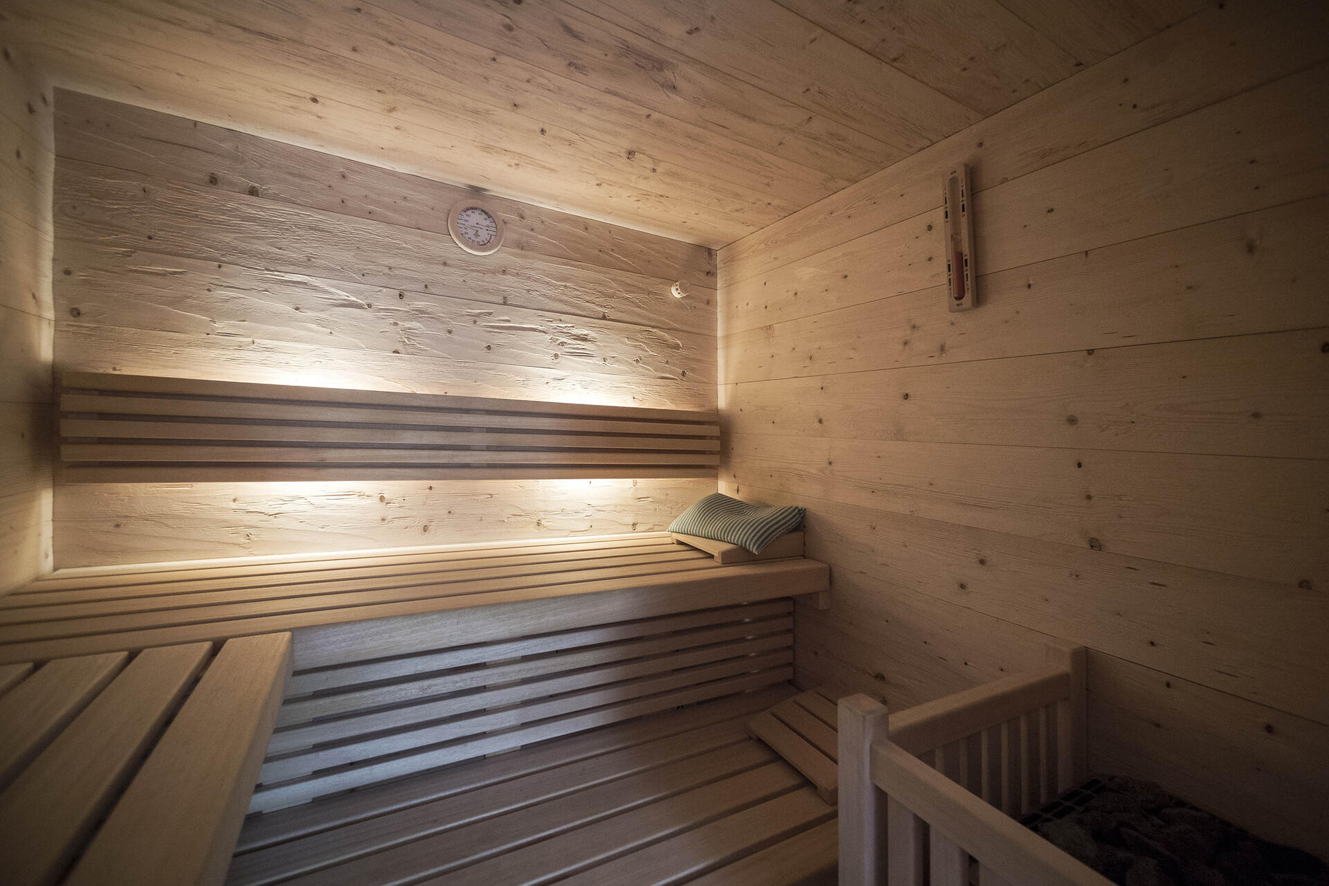 Interior view sauna